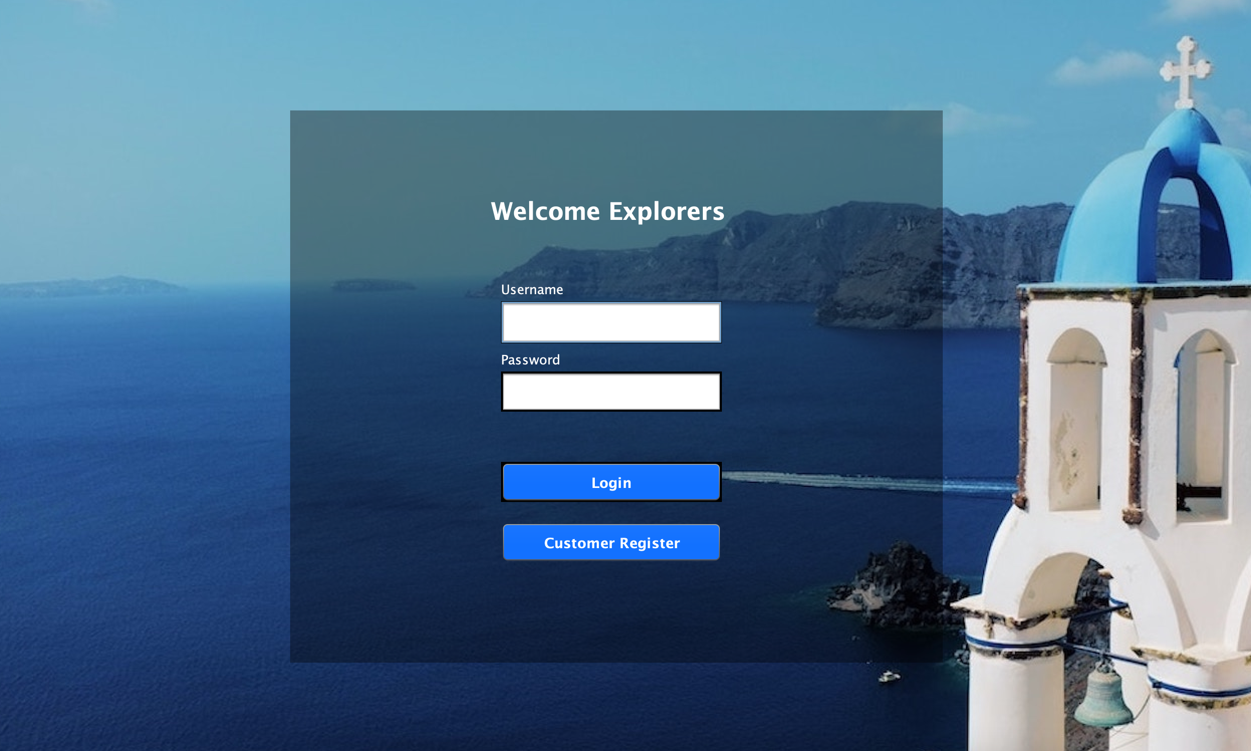a screenshot of java swing application for project five